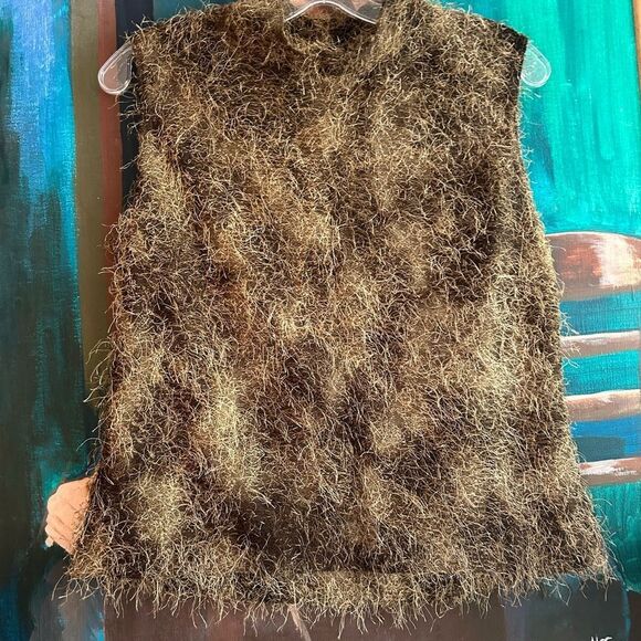 Joseph Ribkoff Textured Brown Sweater Vest Jacket Set 14 - Picture 16 of 16